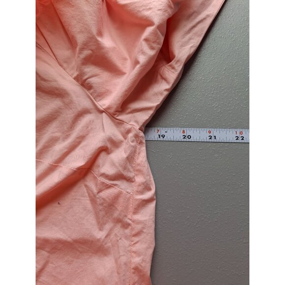 V Cristina Womens Off Shoulder Peplum Top M Pink Ruffle Bell Sleeve Boho Chic - Picture 7 of 8